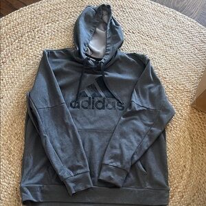 Adidas Men's Charcoal Hoodie Sweater